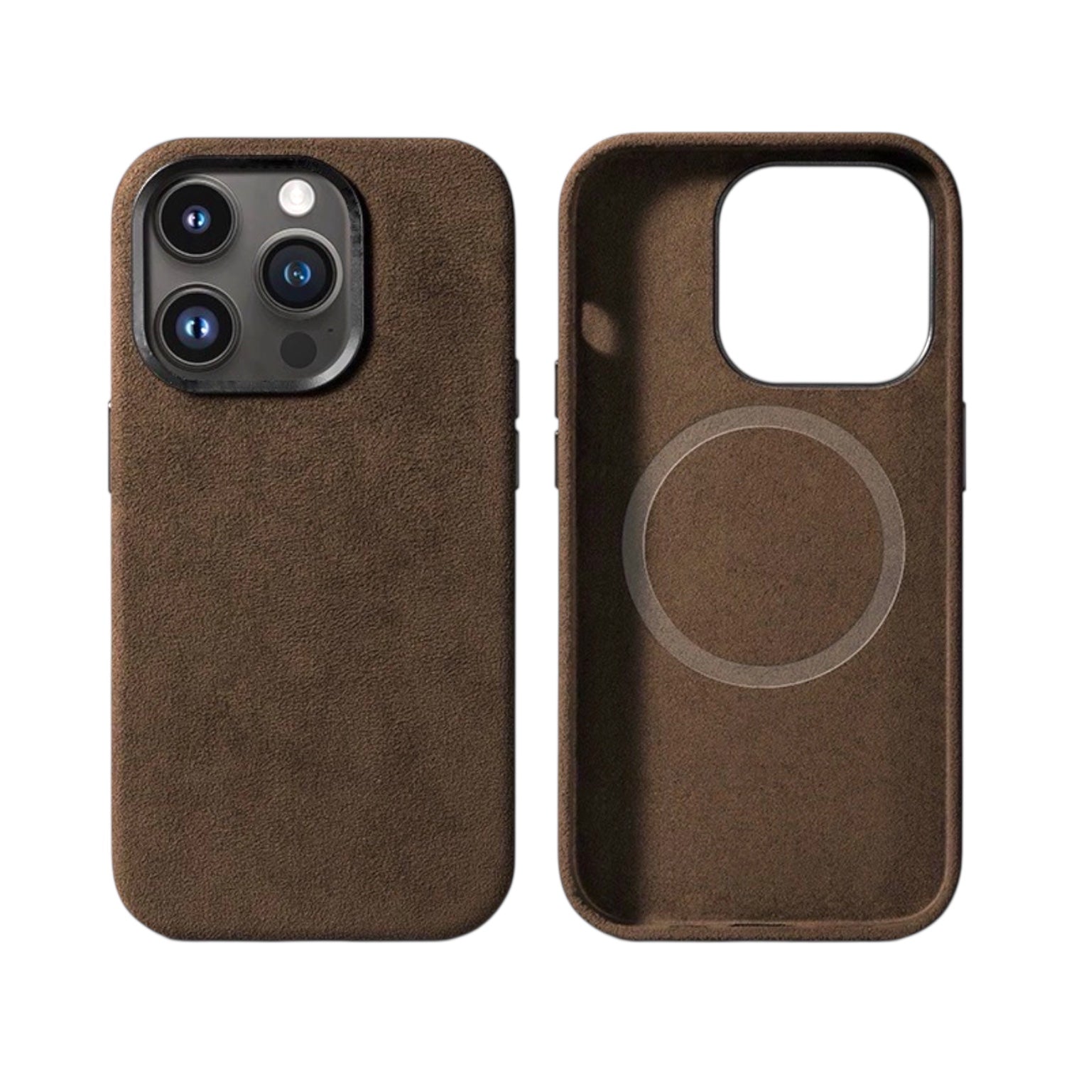 iPhone Alcantara Skal med MagSafe – Brown