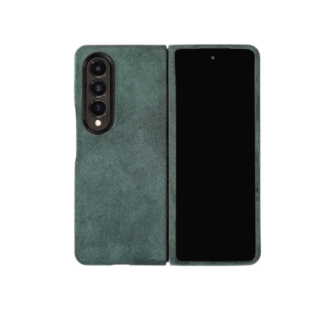 Samsung Galaxy Z Fold 4 Alcantara Skal – Midnight Green