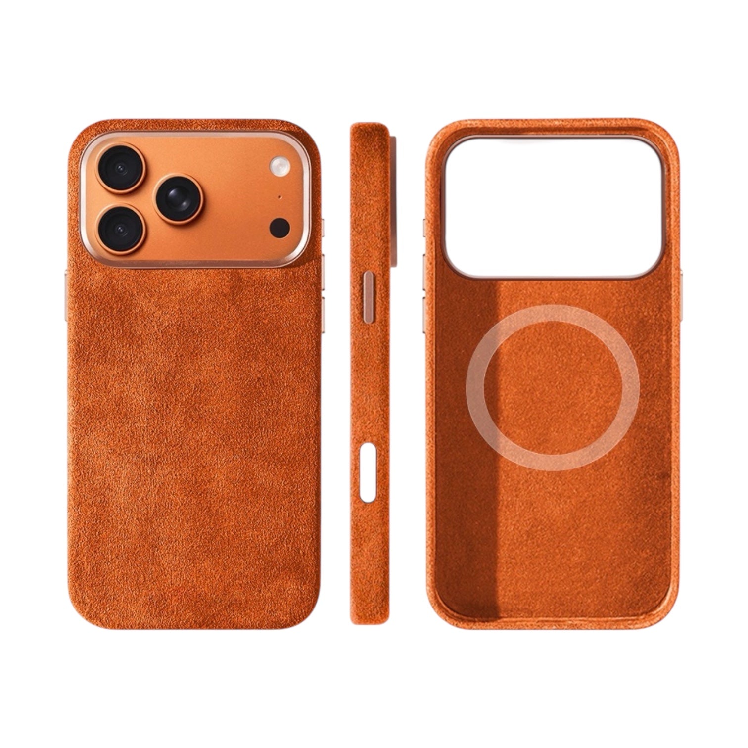 iPhone Alcantara Skal med MagSafe – Orange