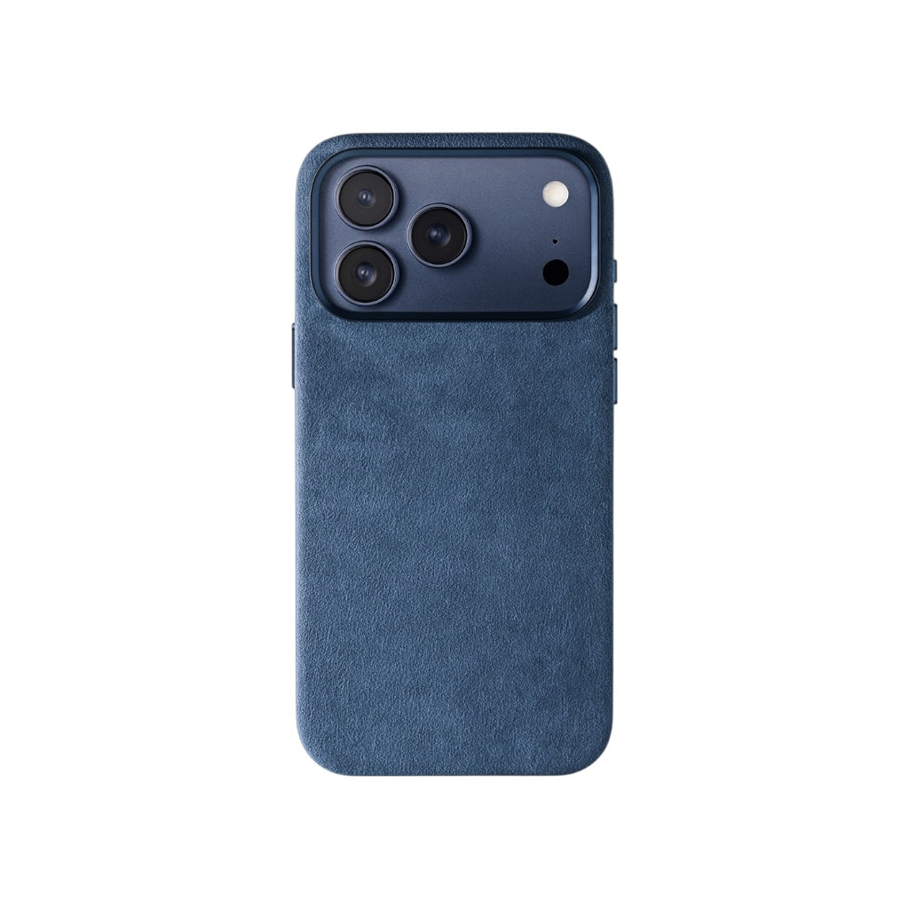 iPhone Alcantara Skal med MagSafe – Ocean Blue