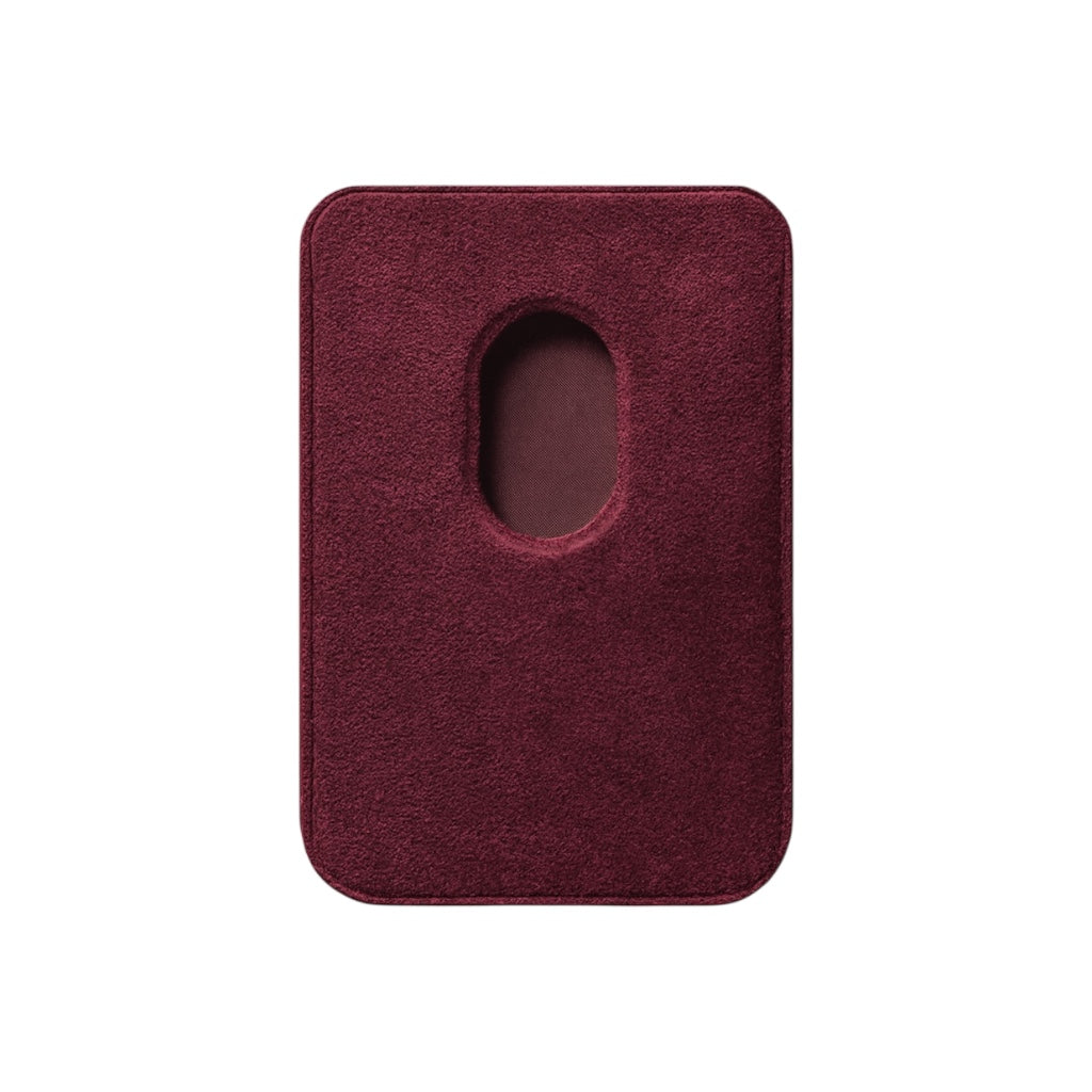 Alcantara Korthållare med MagSafe – Wine Red