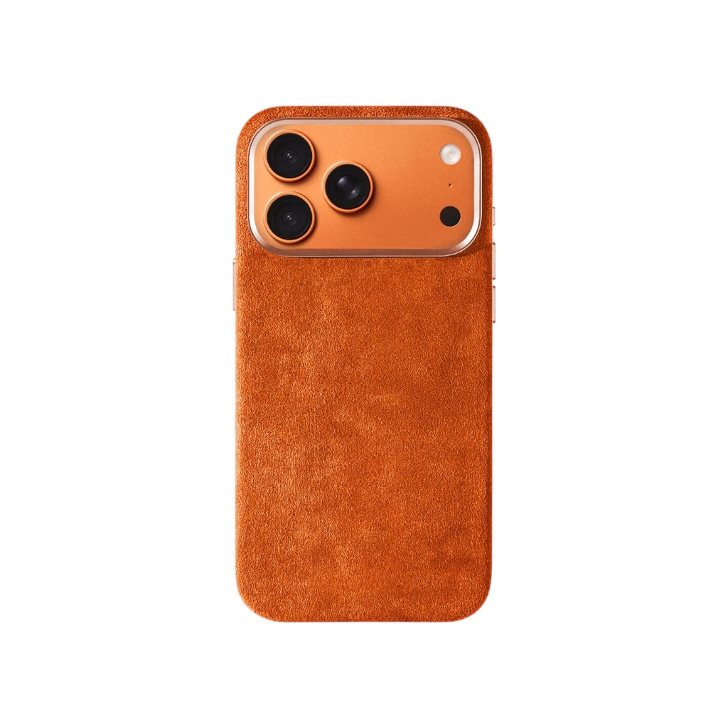iPhone Alcantara Skal med MagSafe – Orange