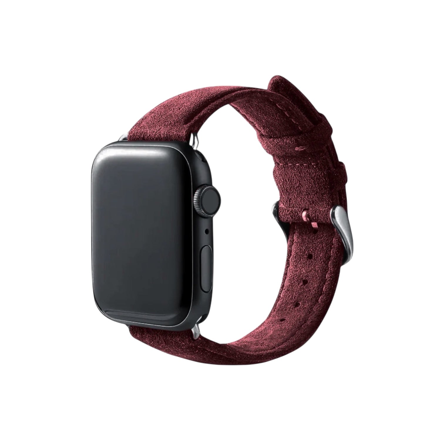 Alcantara Apple Watch Armband med Spänne – Wine Red