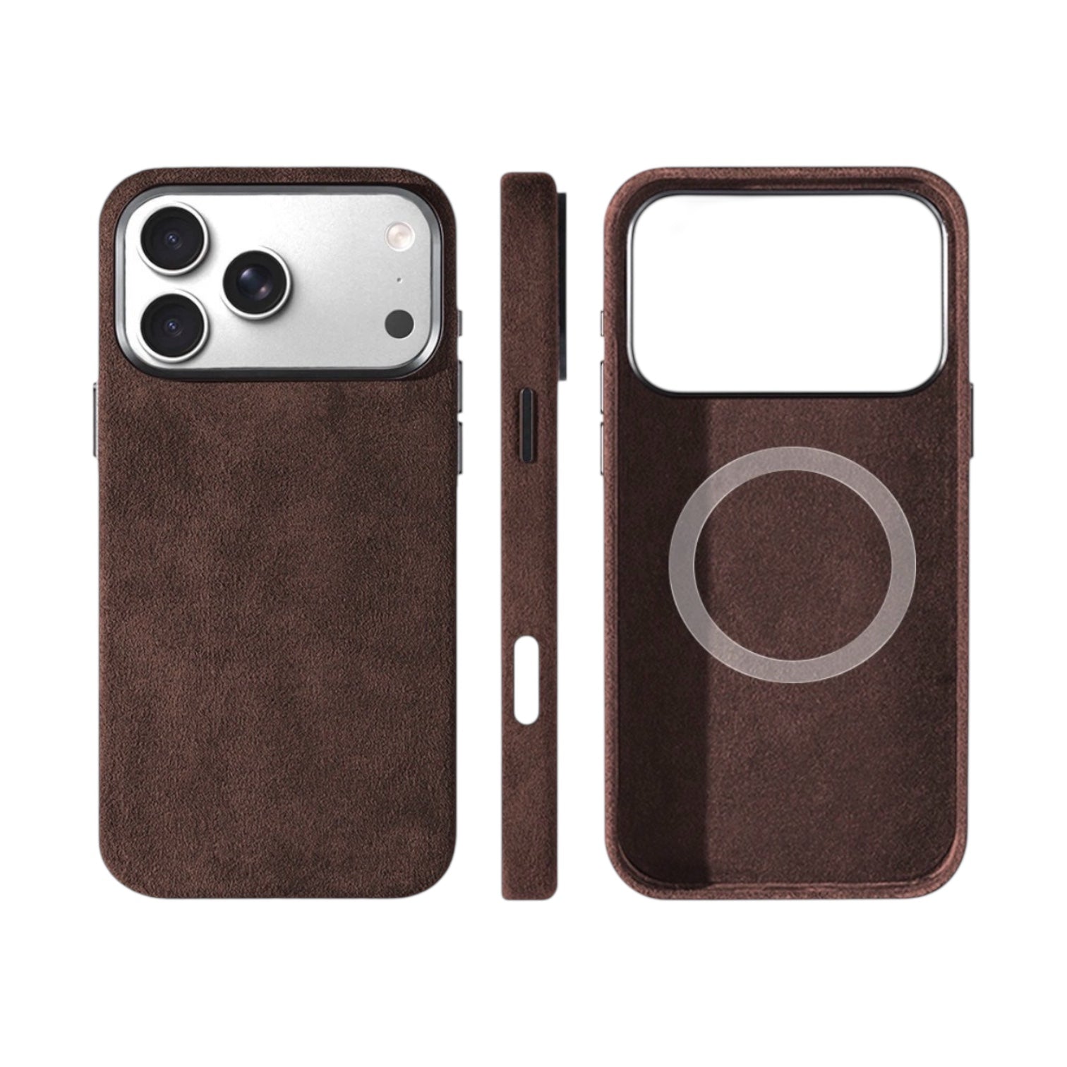 iPhone Alcantara Skal med MagSafe – Brown