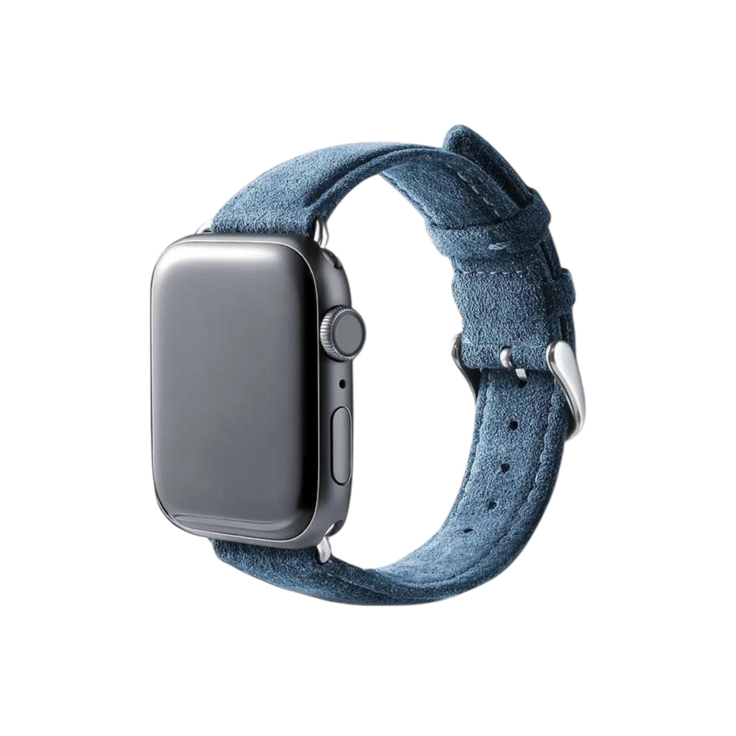 Alcantara Apple Watch Armband med Spänne – Ocean Blue