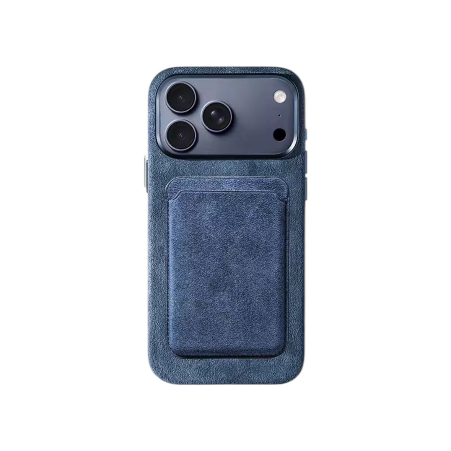 iPhone Alcantara Skal och Korthållare med MagSafe – Ocean Blue