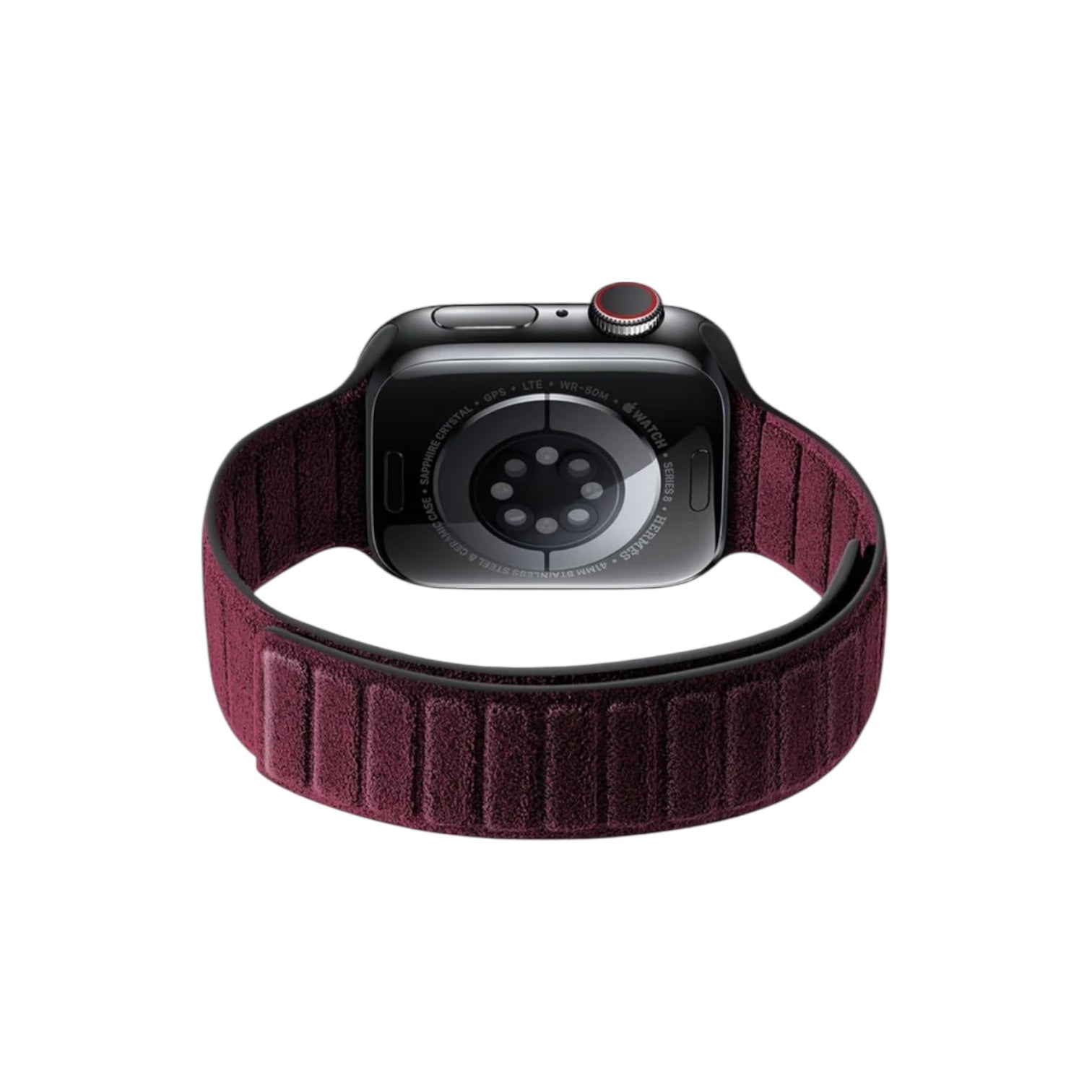 Alcantara Apple Watch Armband – Wine Red