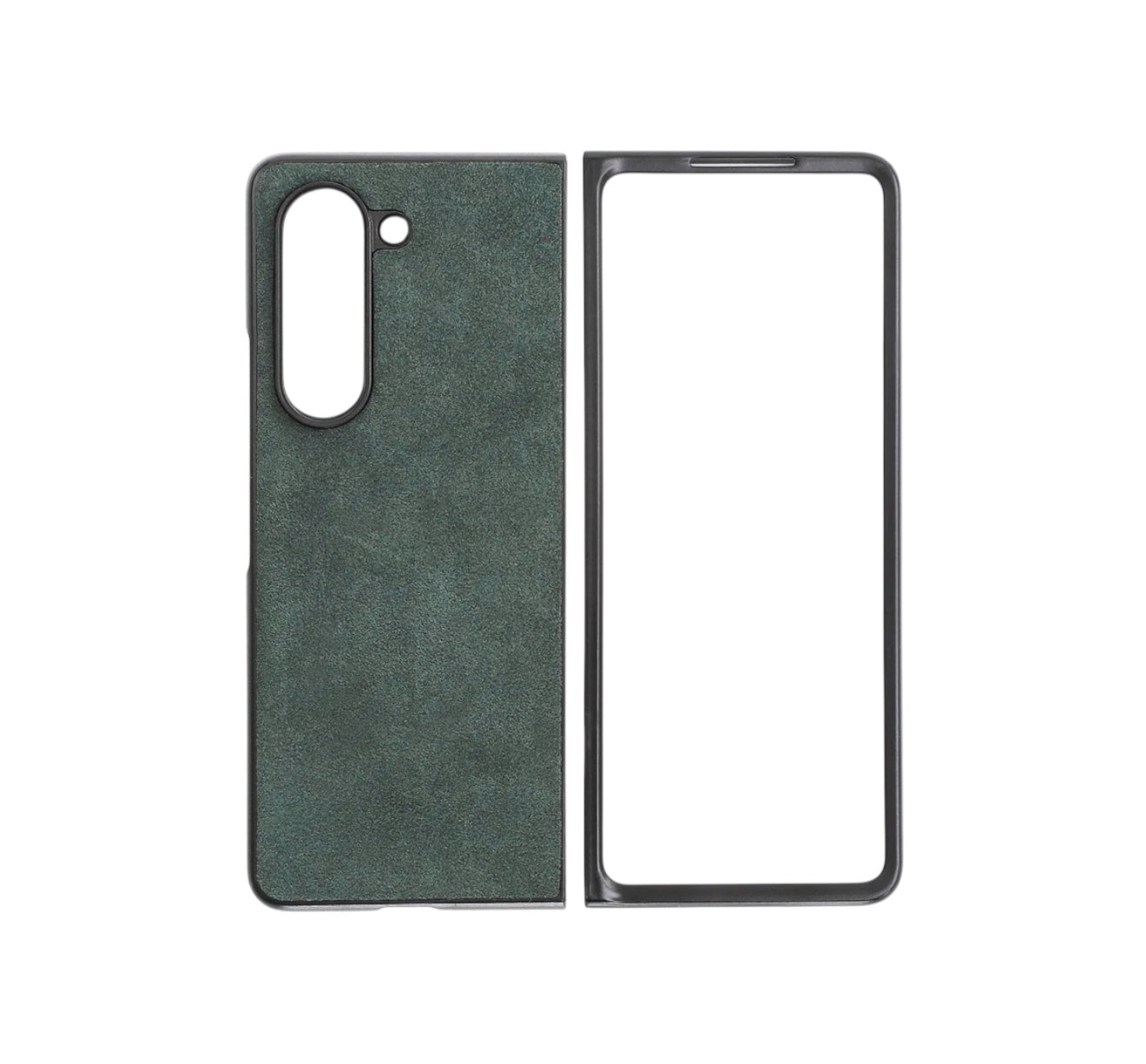Samsung Galaxy Z Fold 5/6 Alcantara Skal – Midnight Green