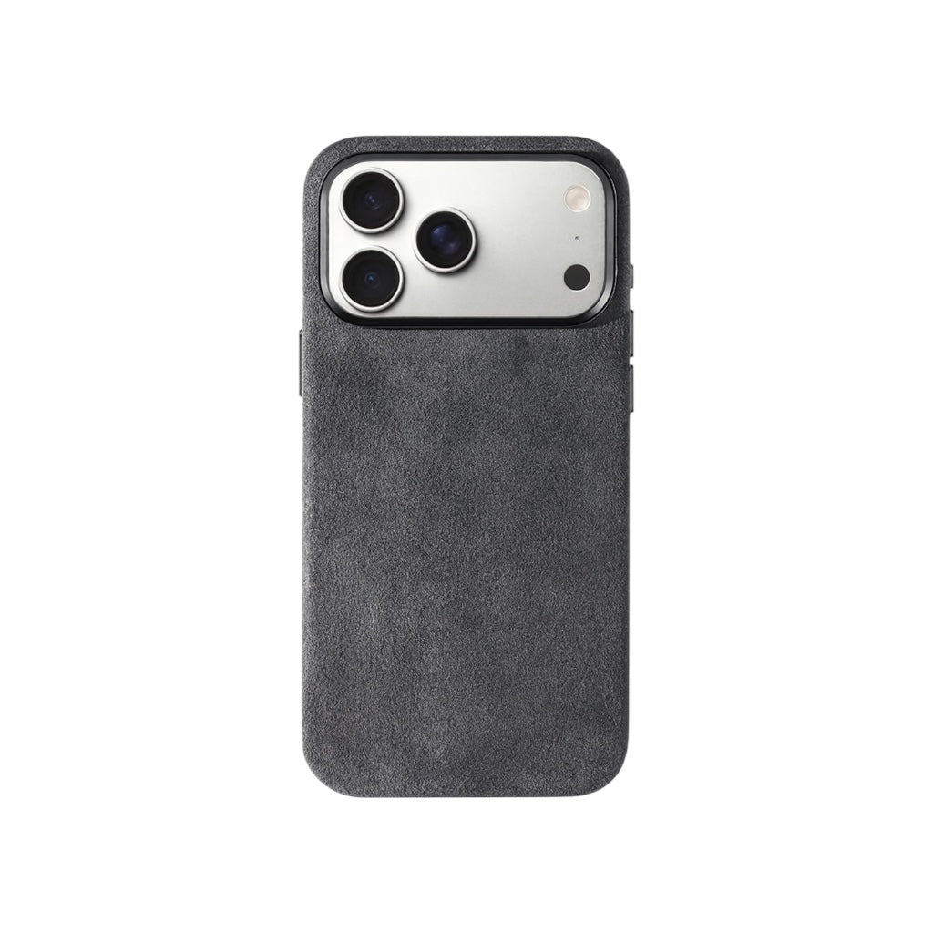iPhone Alcantara Skal med MagSafe – Space Grey