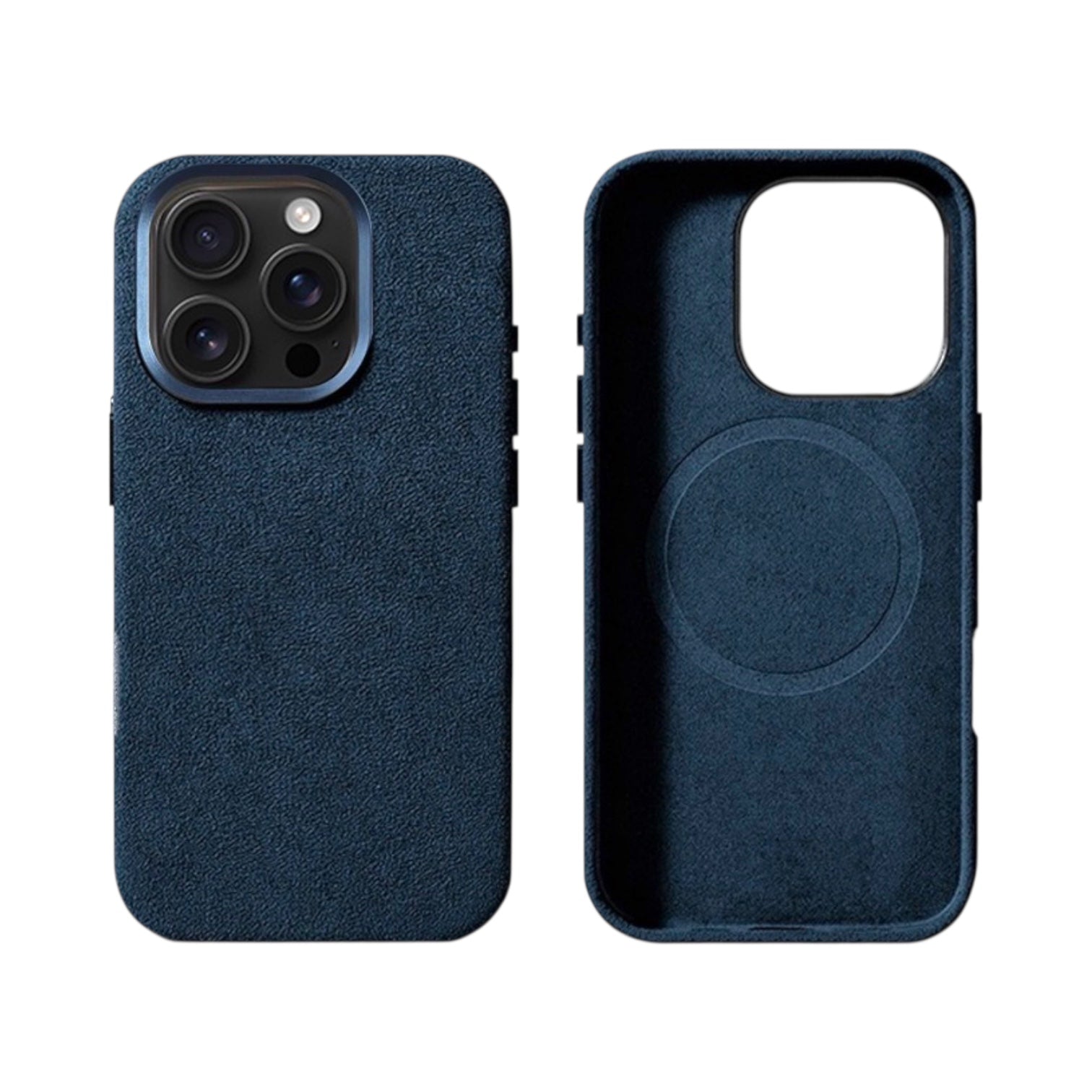 iPhone Alcantara Skal med MagSafe – Ocean Blue